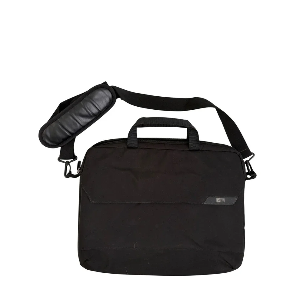 Case Logic Black Laptop Messenger Bag Briefcase Shoulder Strap Padded Mens